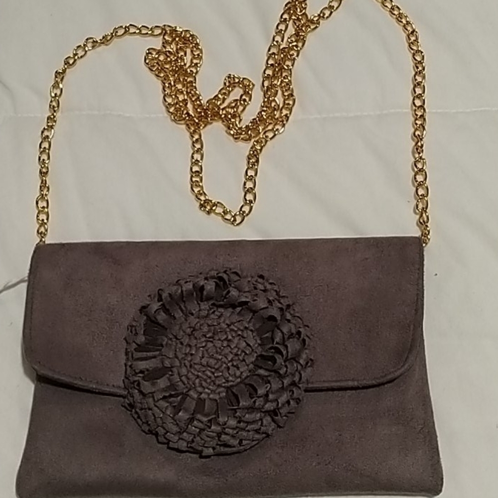 Shiraleah Grey Suede Cross Body. NWT